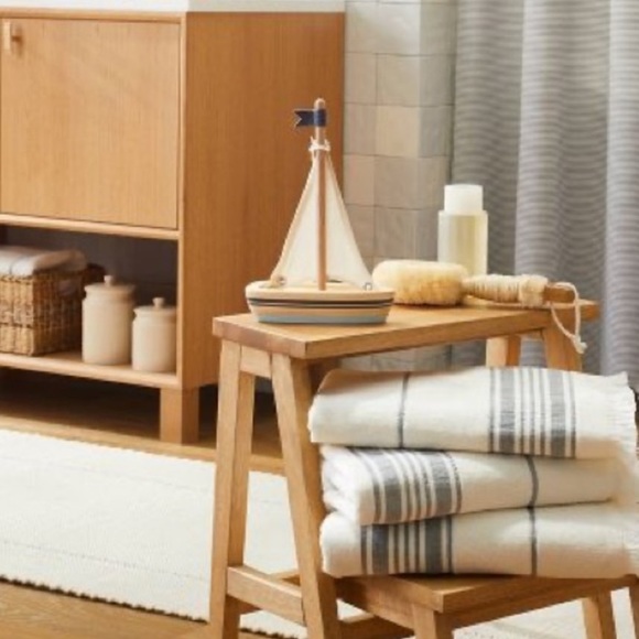 HEARTH & HAND NWT wooden toy sail boat -blue/cream - Picture 3 of 4